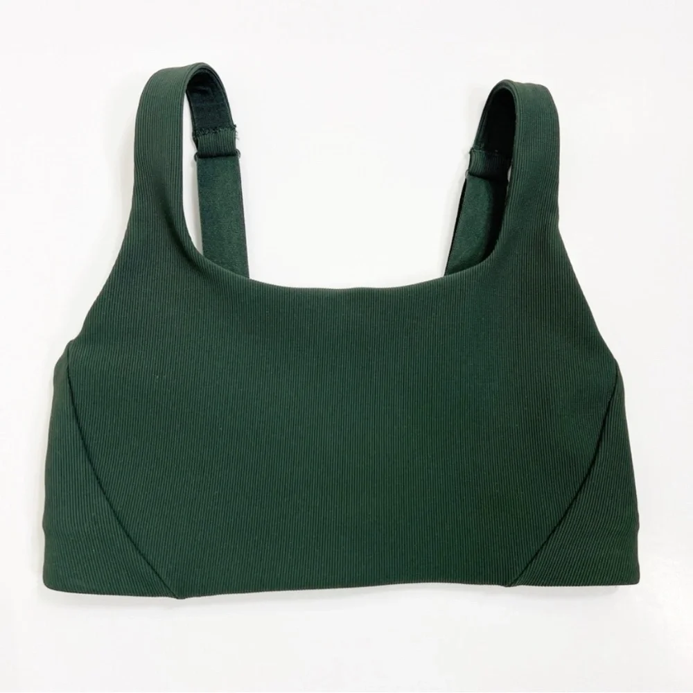 Lululemon Ribbed Train Bra Rainforest Green - Picture 2 of 8